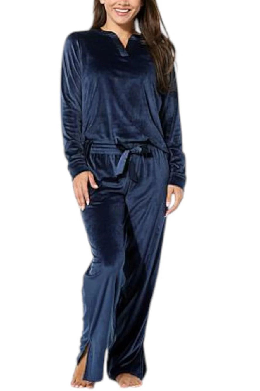 Comfort Code 2-piece Women's Velvet Dreams Sleep Set Navy - Regular
